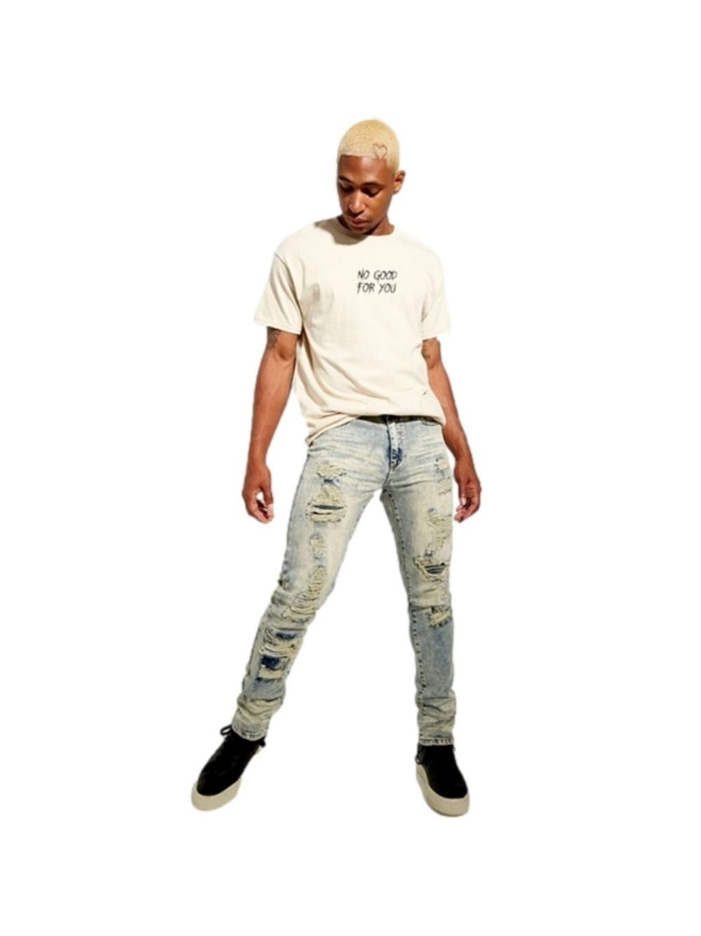 Rue21 Light wash destroyed skinny Arc jeans
